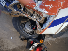 Highway bus accident claims life of a motorcyclist in Rukungiri