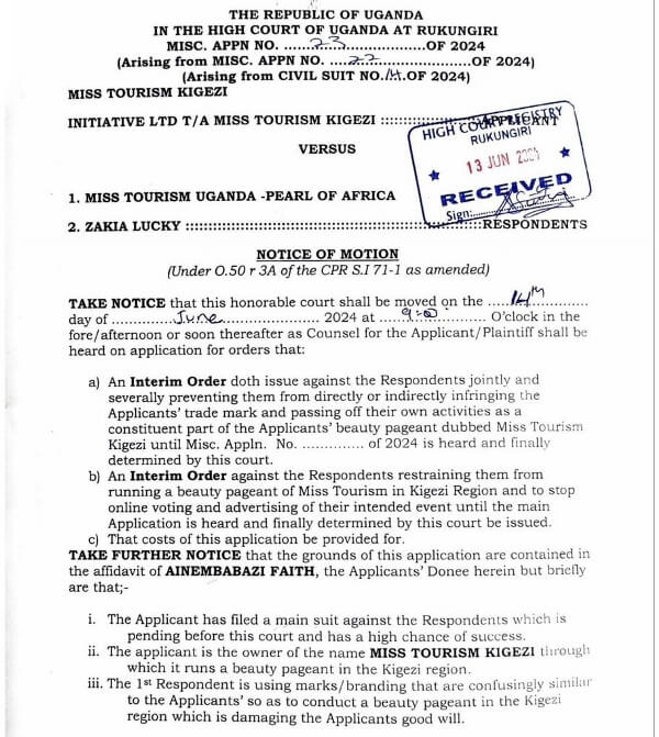 Miss Tourism Kigezi Peagant