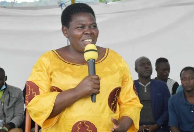 NRM Deputy Secretary General Namayanja addressing the General Public at Semuto Sub County