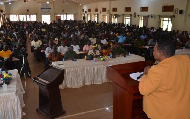 PM Nbbanja delivering a lecture