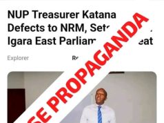 NUP rubbishes Katanga defection claims, accuses NRM of cheap propaganda