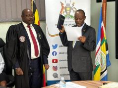 New 5th Pharmacy Board of Uganda Sworn In; Minister Kawooya Emphasizes Oath’s Significance
