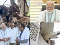Indian Prime Minister Narendra Modi visits the Scene of Plane Crash