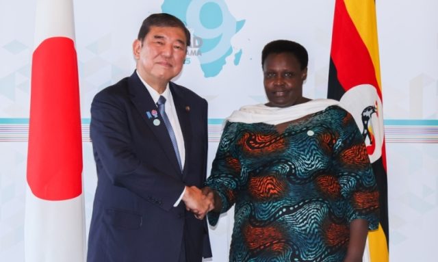 Alupo Epel meeting the Japanese Prime Minister Rt Hon ISHIBA Shigeru