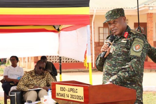 UPDF Joint Staff Political Commissariat Maj Gen Henry Masiko speaking at the event