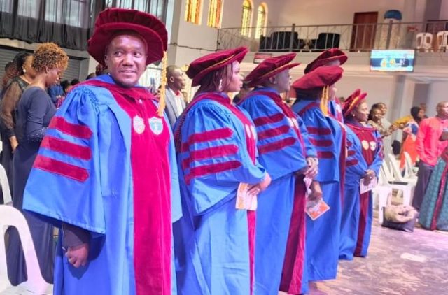 Dr Gad Rugaju Ahimbisibwe during the graduation ceremony