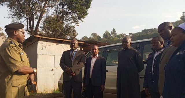 Officials receiving UCE exams 2025