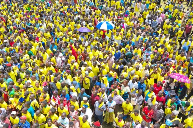 thousands of NRM party supporters