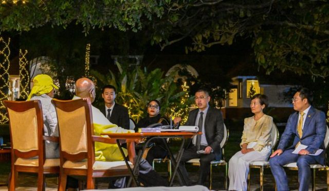 Museveni and Mrs Janet Kataha Museveni meeting a Team from Mbale Industrial Park
