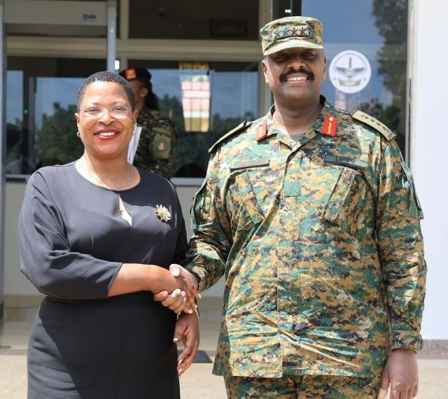 Kainerugaba together with the Speaker of Parliament Rt Hon Anita Among