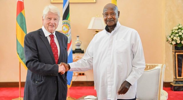 President Museveni meets former EU Member of Parliament Stanley Johnson