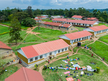 An aerial view of Kyabenda Senior Secondary School in Kamwenge District