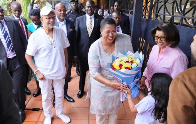 Among being received at Kabira Country Club to launch the Eye Camp