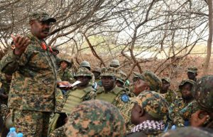 UPDF Commander of Land Forces Lt Gen Kayanja Muhanga visits Somalia Troops