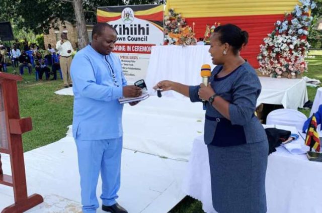 Rodgers Tumwesigye receiving instruments of power