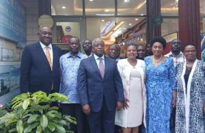 Rt Hon Amama Mbabazi congratulates Dr Chris Baryomunsi