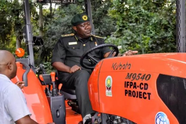 Dr James Musinguzi trying out one of the machines