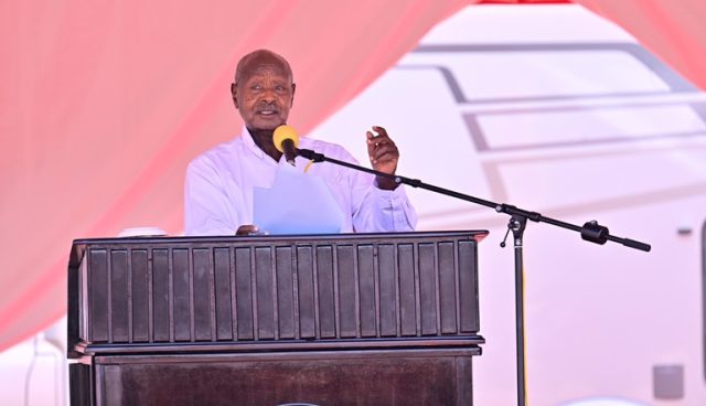 Museveni delivering the State of the Nation Address (SONA)