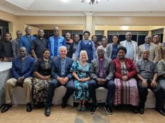Rev. Andrew and Margie Newman Bid Farewell to Bishop’s Office Staff