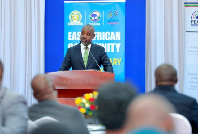 Tayebwa officiating at the East African Community Parliamentary Week