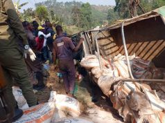 Fuso Truck crashes Boda Boda Rider to death
