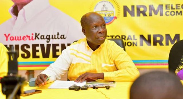 Commission Chairman Dr Tanga Odoi address the media