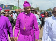 Archbishop Kaziimba Mugalu arrives in Nebbi Diocese to bid Christians farewell
