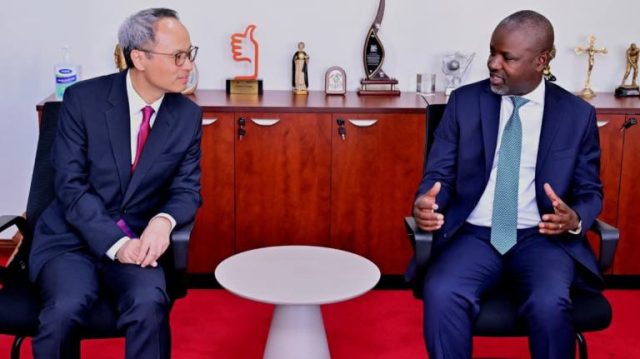 Tayebwa share moments with the South Korean Ambassador to Uganda His Excellency Lee Sang-ho